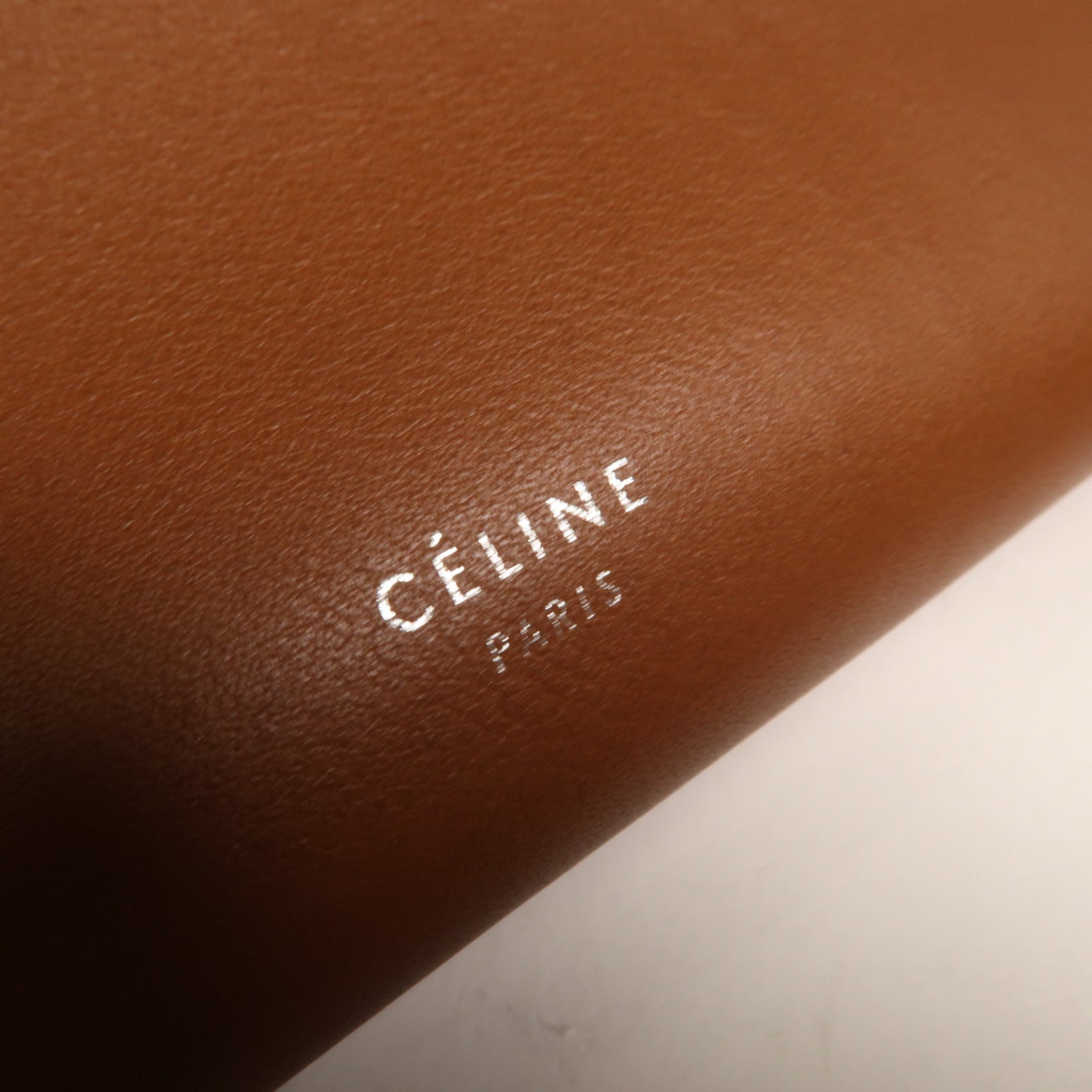 CELINE 牛皮皮革Big Bag銀扣手挽肩背兩用袋
