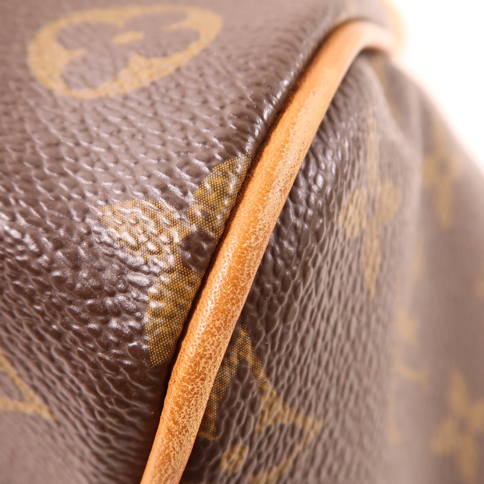 LOUIS VUITTON Monogram Tivoli PM金扣手挽袋棕色