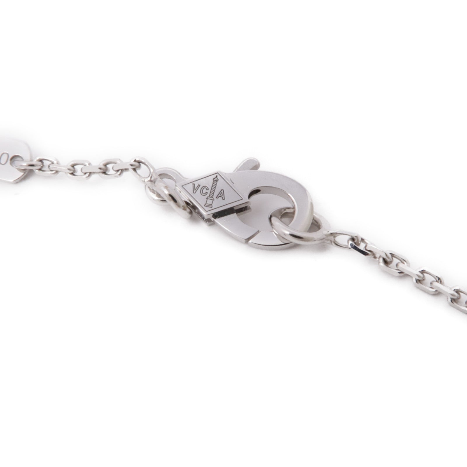 Van Cleef & Arpels 18K白金/玫瑰金 Vintage Alhambra Pendant項鍊