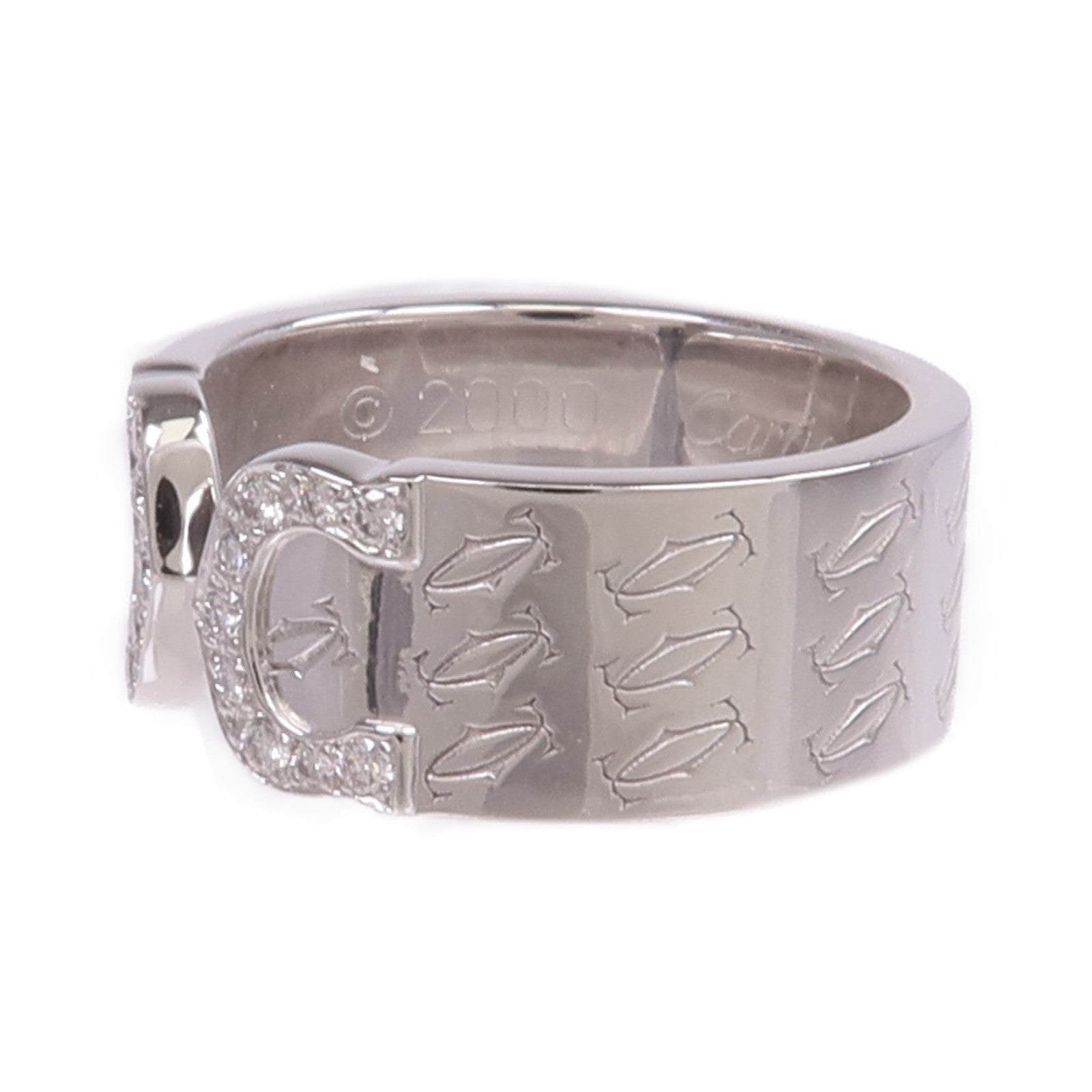 CARTIER 18K白金C2 Diamond Ring鑽石戒指Cartier#51/US#5.75