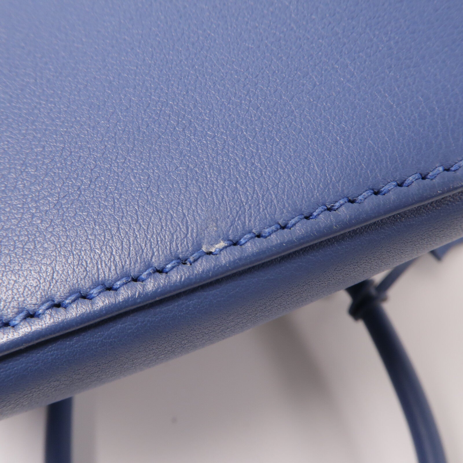 HERMES Swift皮革Toolbox 20手挽肩背兩用袋Bleu Agate