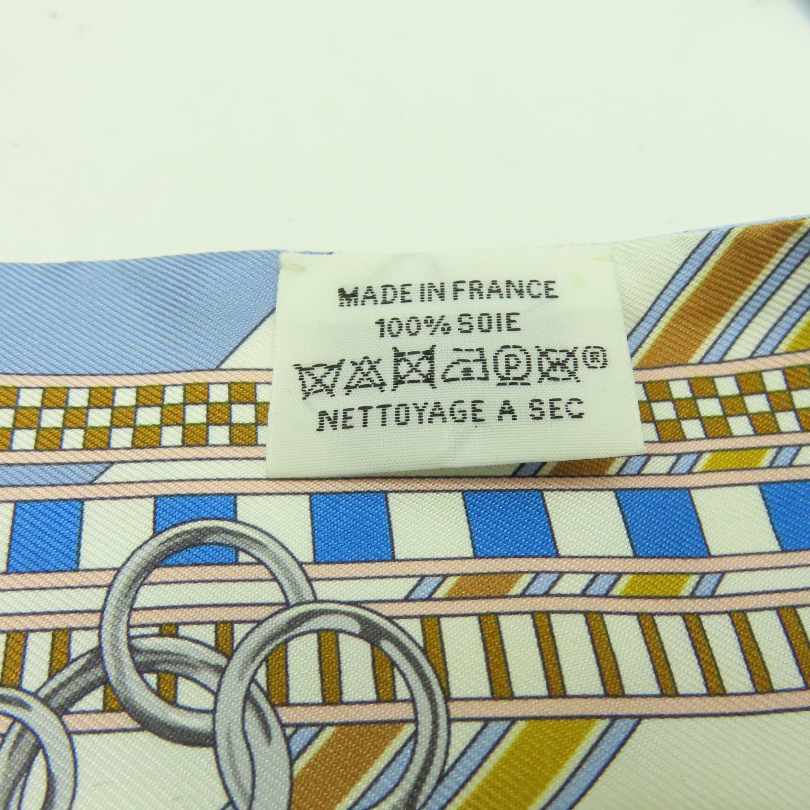 HERMES 【激減優惠】絲質Twilly絲巾藍色