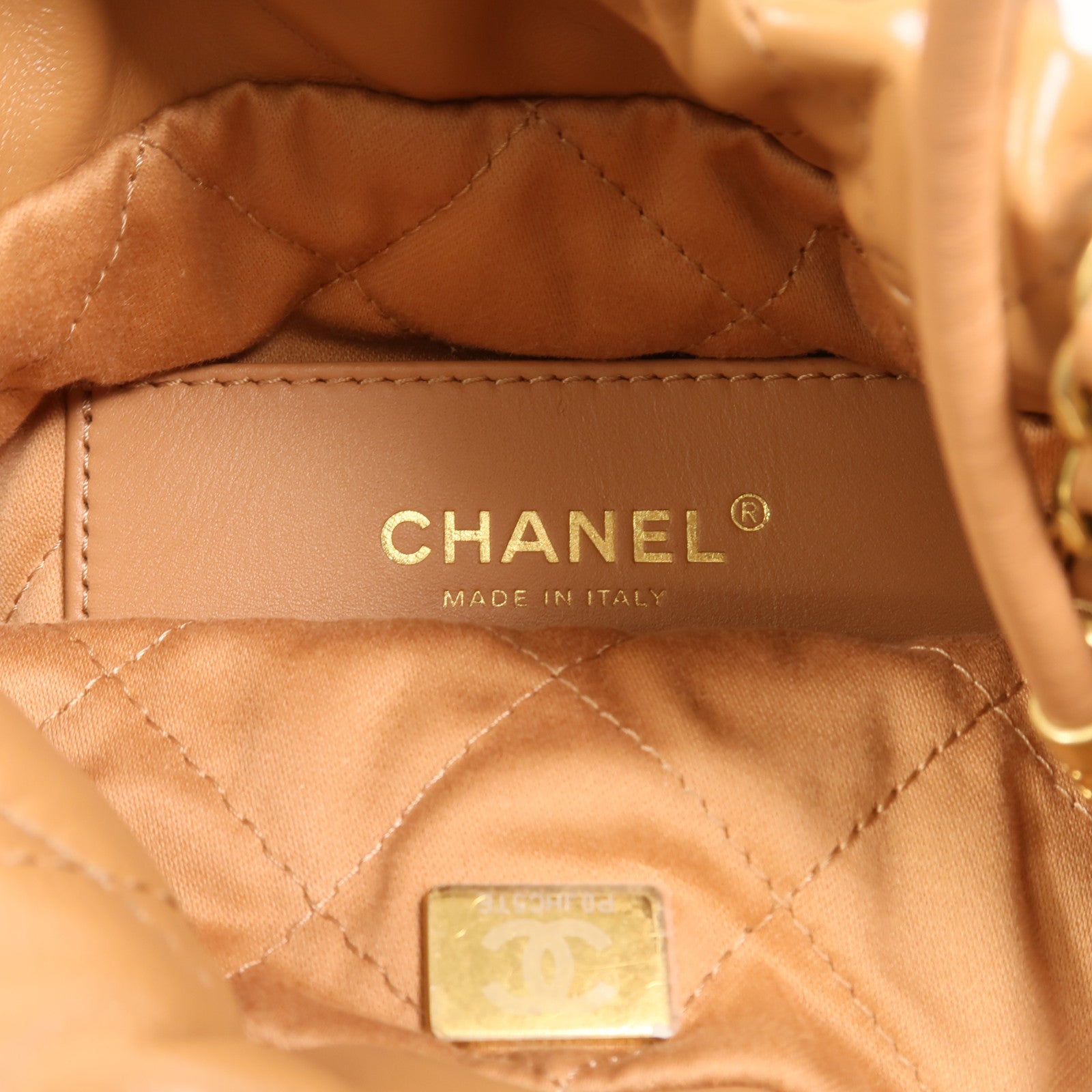 CHANEL 牛皮皮革Chanel 22 Mini金扣鏈帶肩背袋