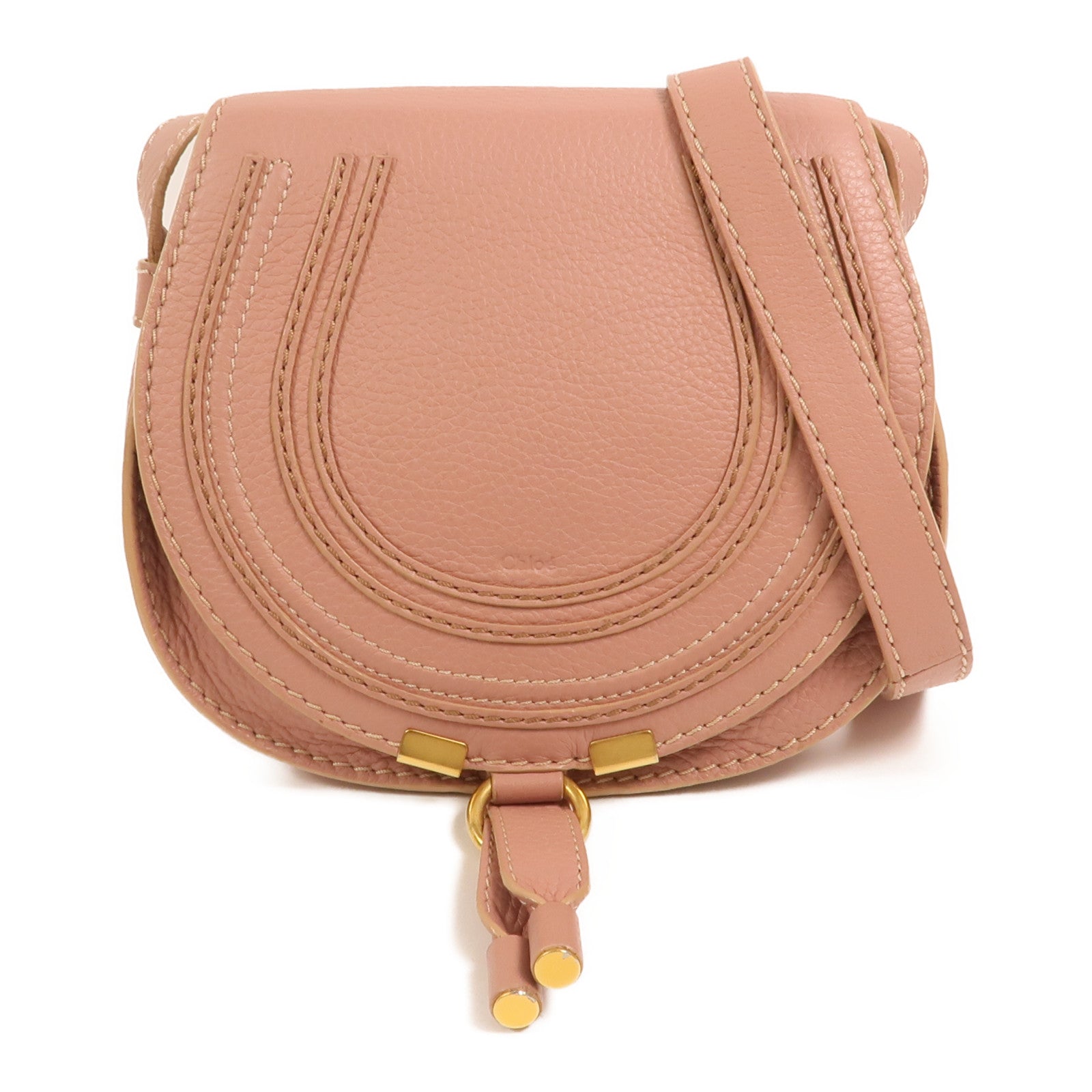 Chloe 牛皮皮革Small Marcie Saddle肩背袋