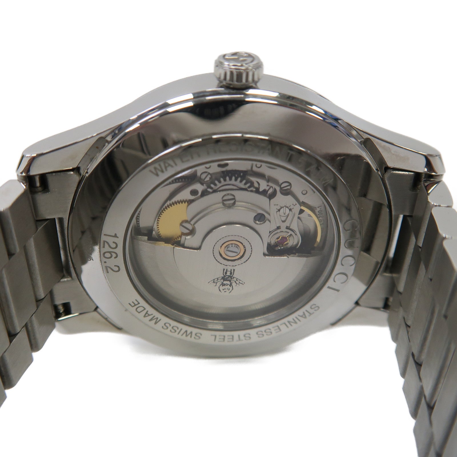 GUCCI Timeless不鏽鋼自動機芯手錶黑
