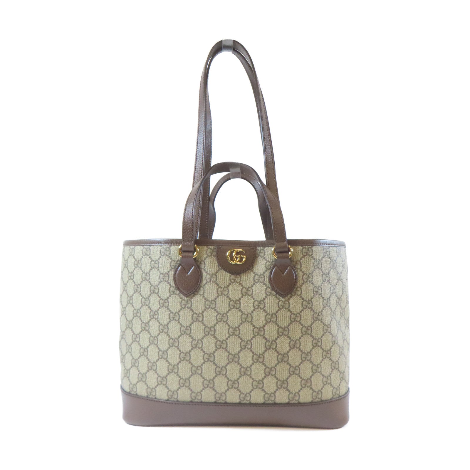 GUCCI 塗層帆布Ophidia GG金扣手挽肩背兩用袋啡色