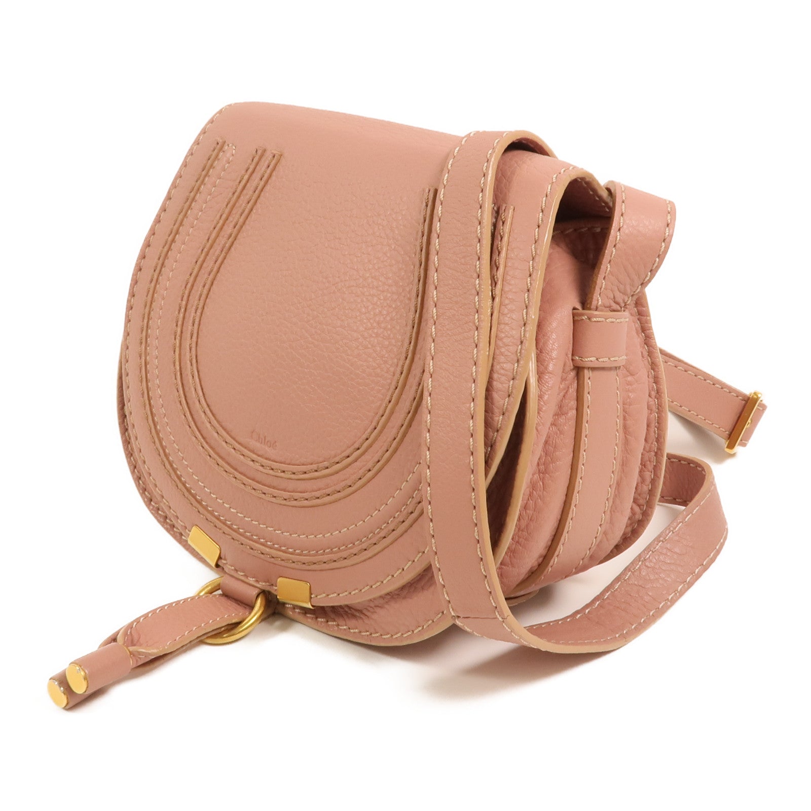 Chloe 牛皮皮革Small Marcie Saddle肩背袋