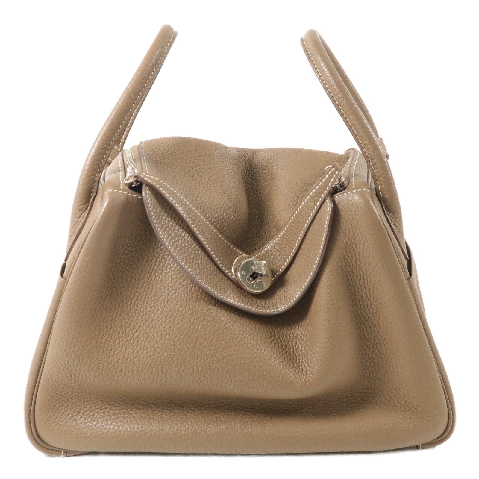 HERMES Clemence皮革Lindy 30肩背袋Etoupe