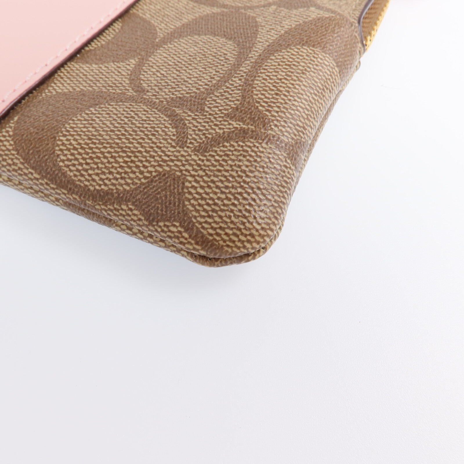 COACH 塗層帆布Pouch金扣錢包