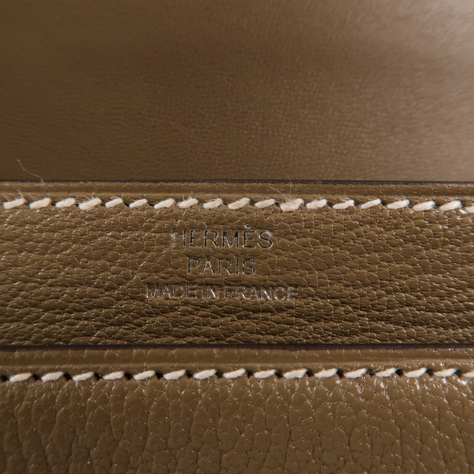 HERMES Chevre皮革Mini Verrou肩背包Etoupe