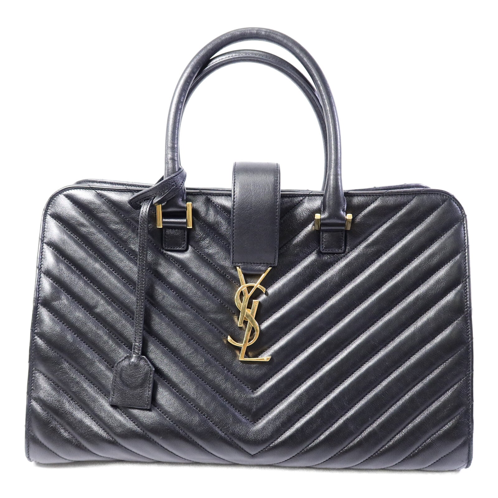 SAINT LAURENT 羊皮皮革Cabas Chyc金扣手挽袋