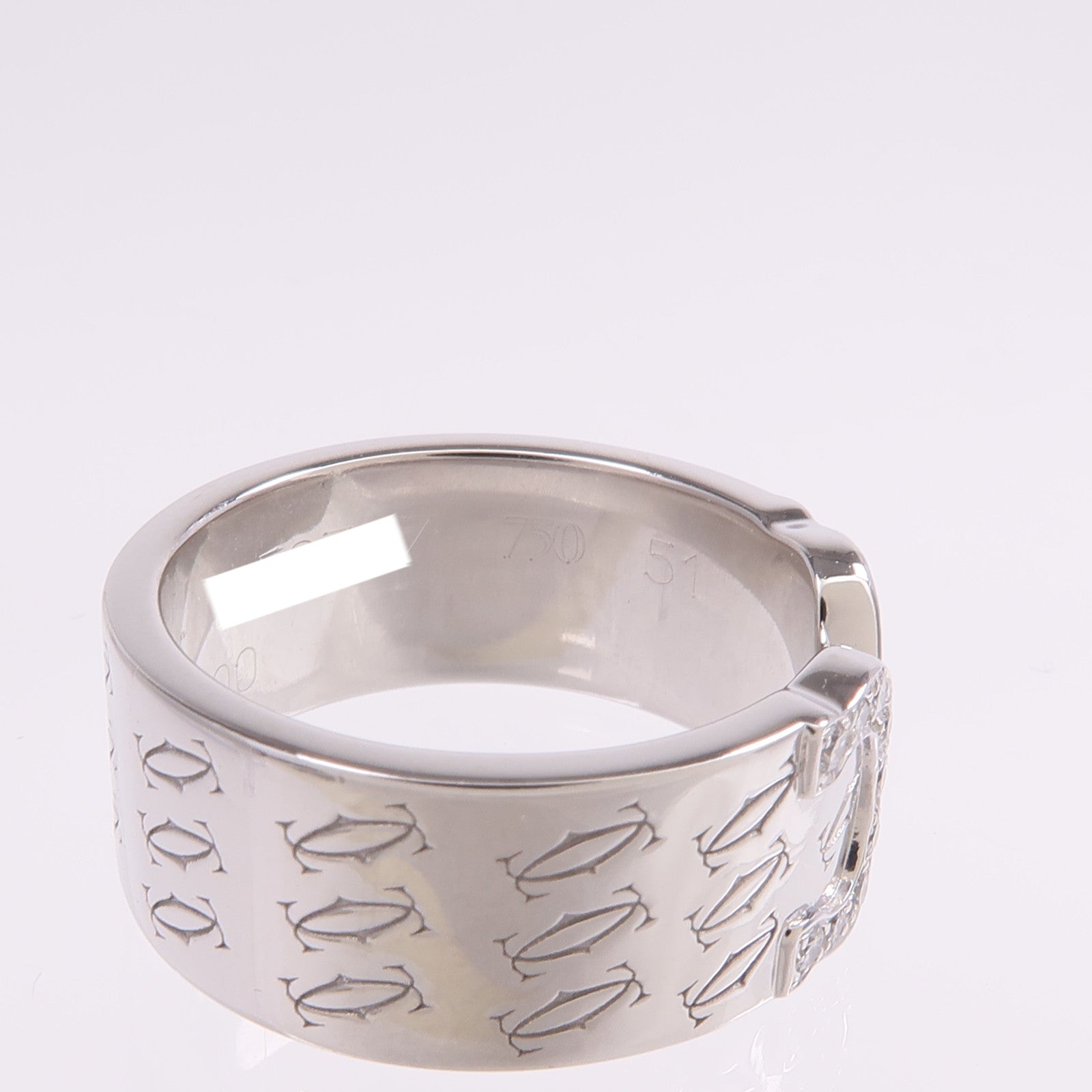 CARTIER 18K白金C2 Diamond Ring鑽石戒指Cartier#51/US#5.75