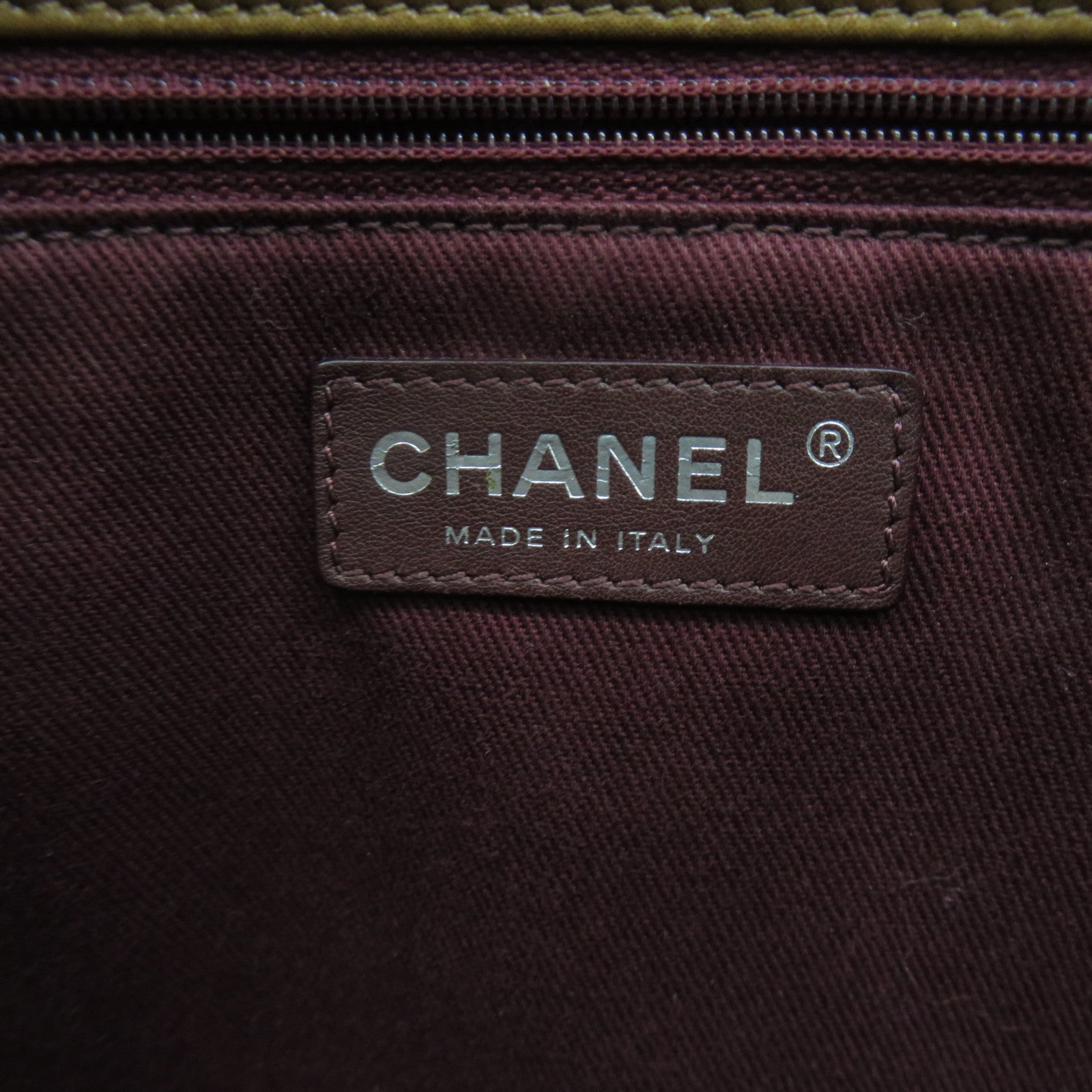 CHANEL rhombic cowhide leather Shoulder Bag silver buckle chain belt handle shoulder bag brown