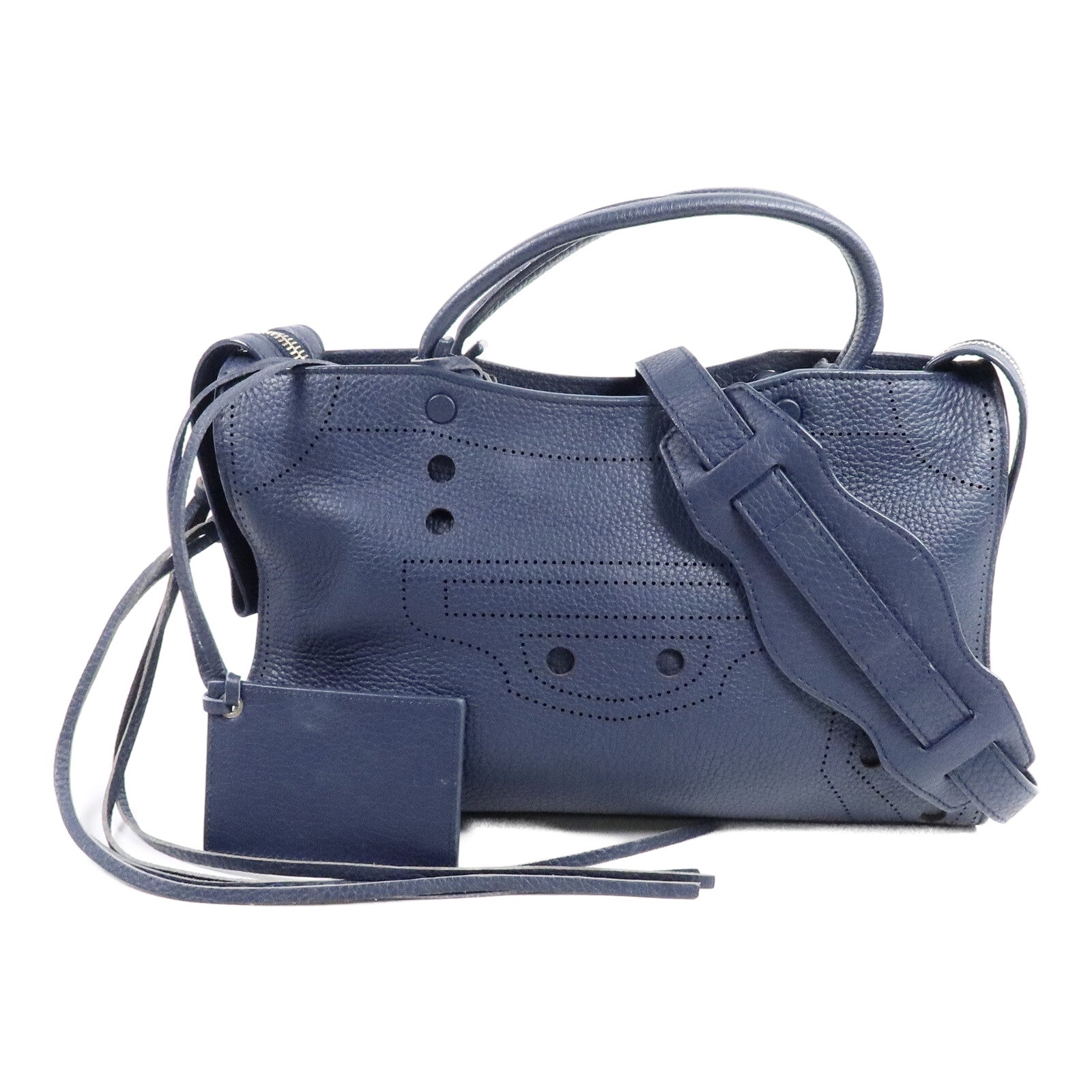 BALENCIAGA 牛皮皮革Blackout City手挽肩背兩用袋