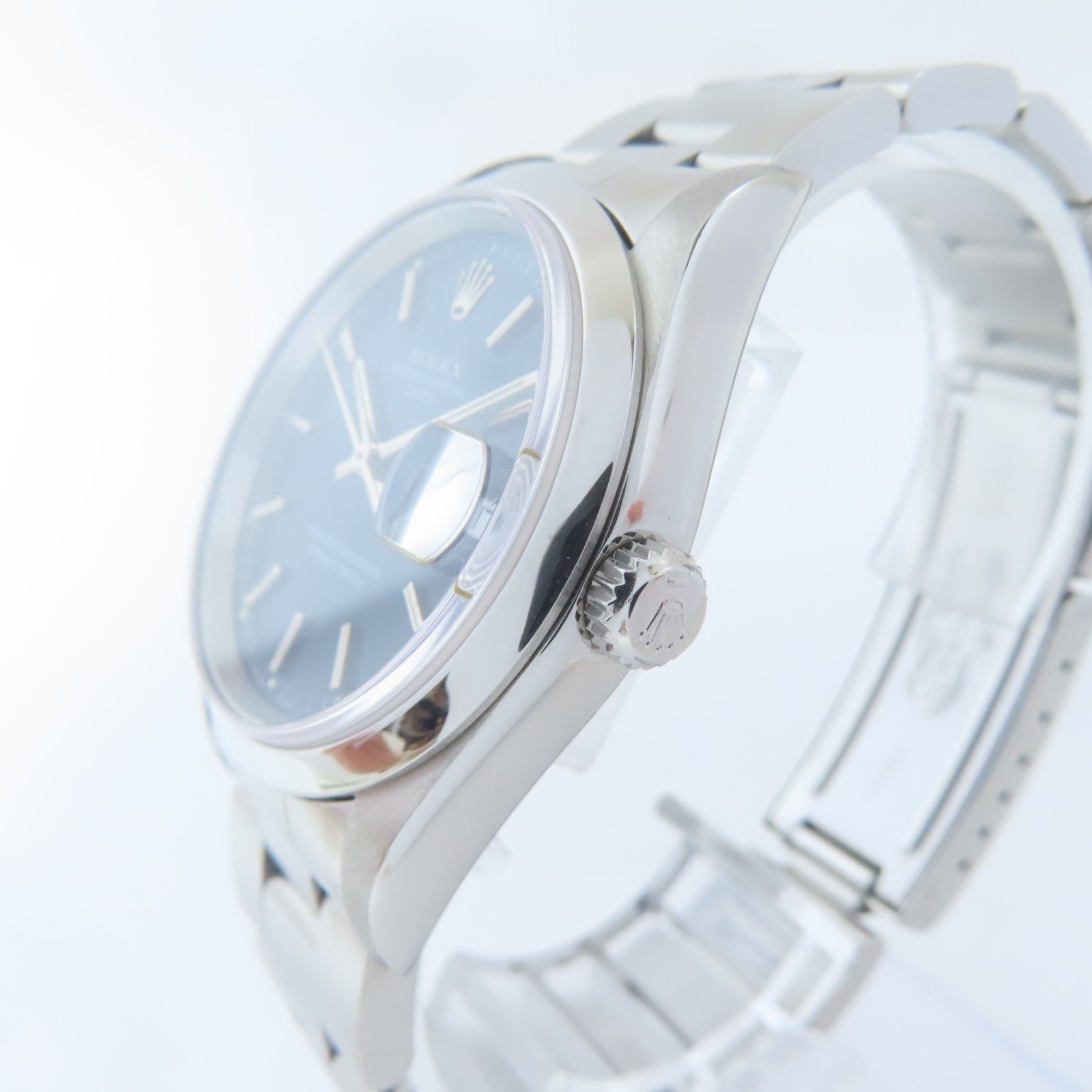 ROLEX Oyster Perpetual Date不鏽鋼手錶自動機芯藍色