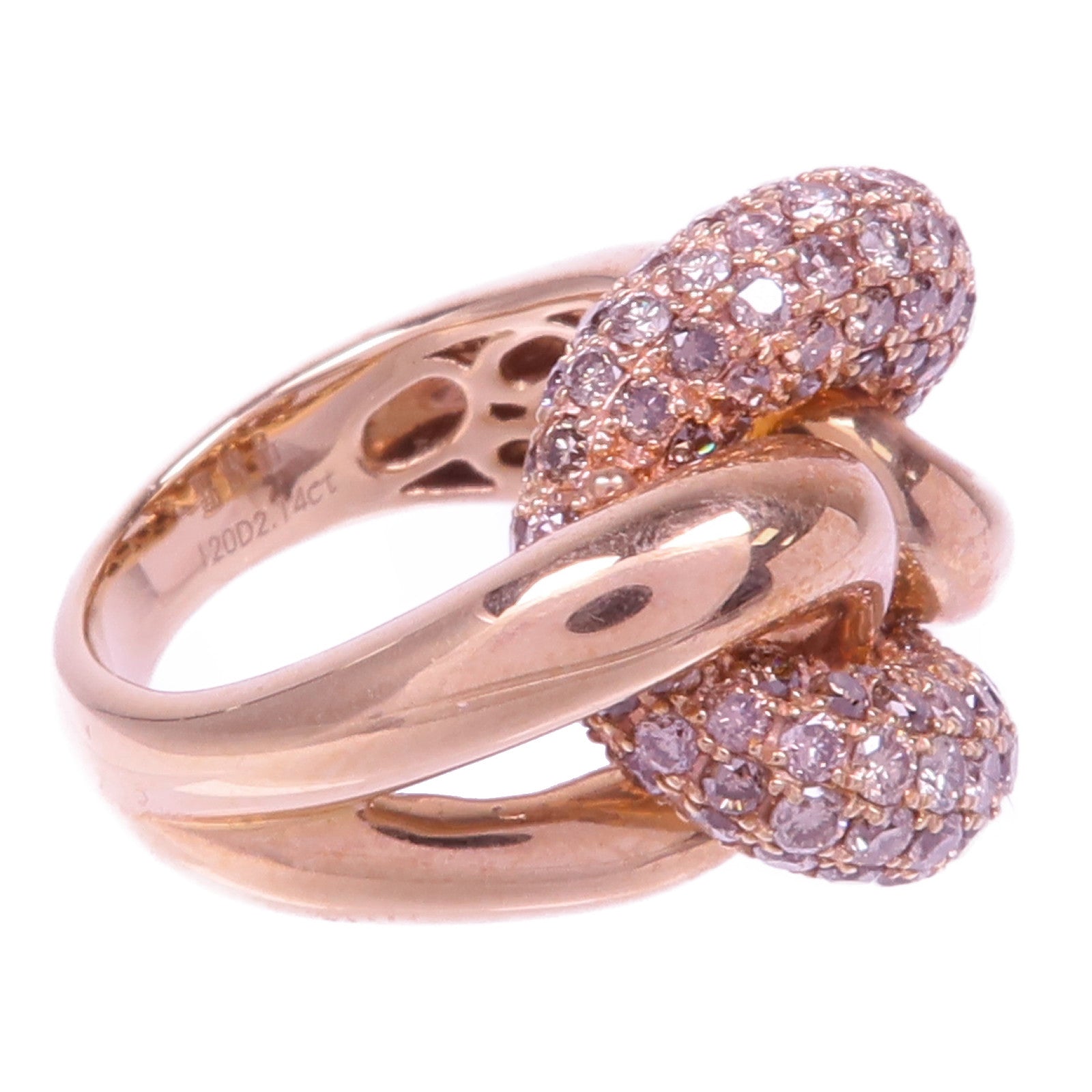 JEWELRY 18K玫瑰金Diamond Ring鑽石戒指US#4.75