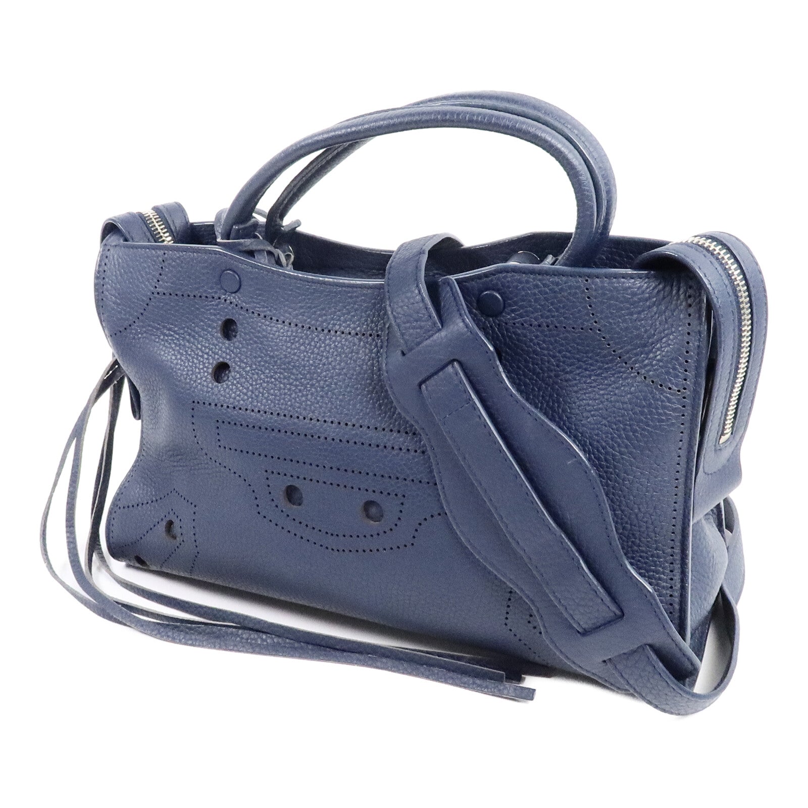 BALENCIAGA 牛皮皮革Blackout City手挽肩背兩用袋