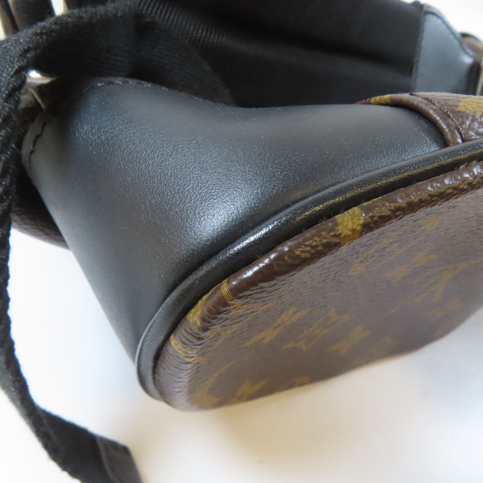 LOUIS VUITTON Monogram Macassar Christopher MM銀扣背包啡色