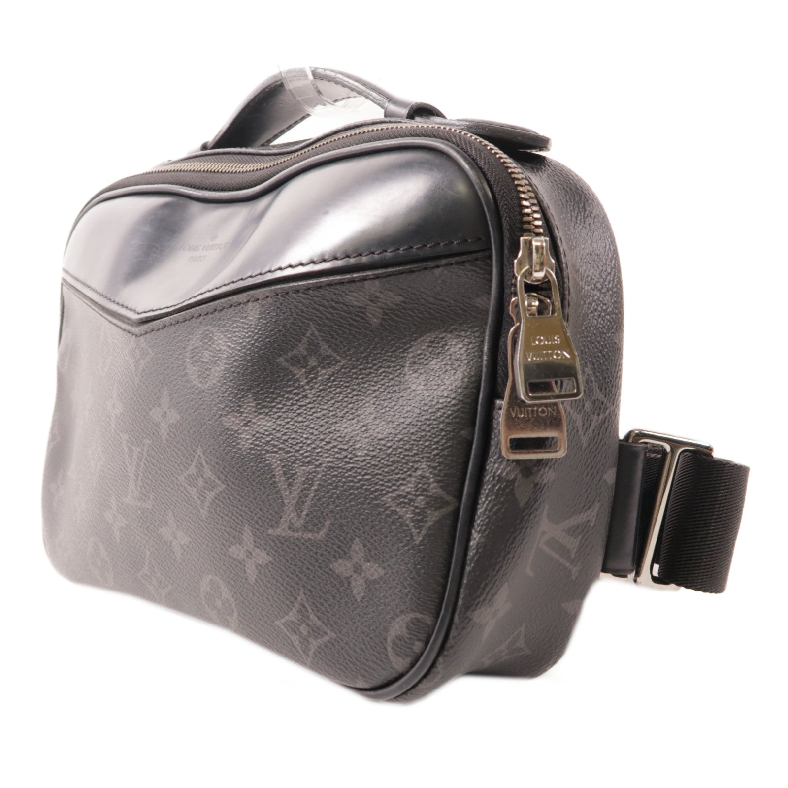 LOUIS VUITTON Monogram Eclipse Bum Bag銀扣手挽肩背兩用袋