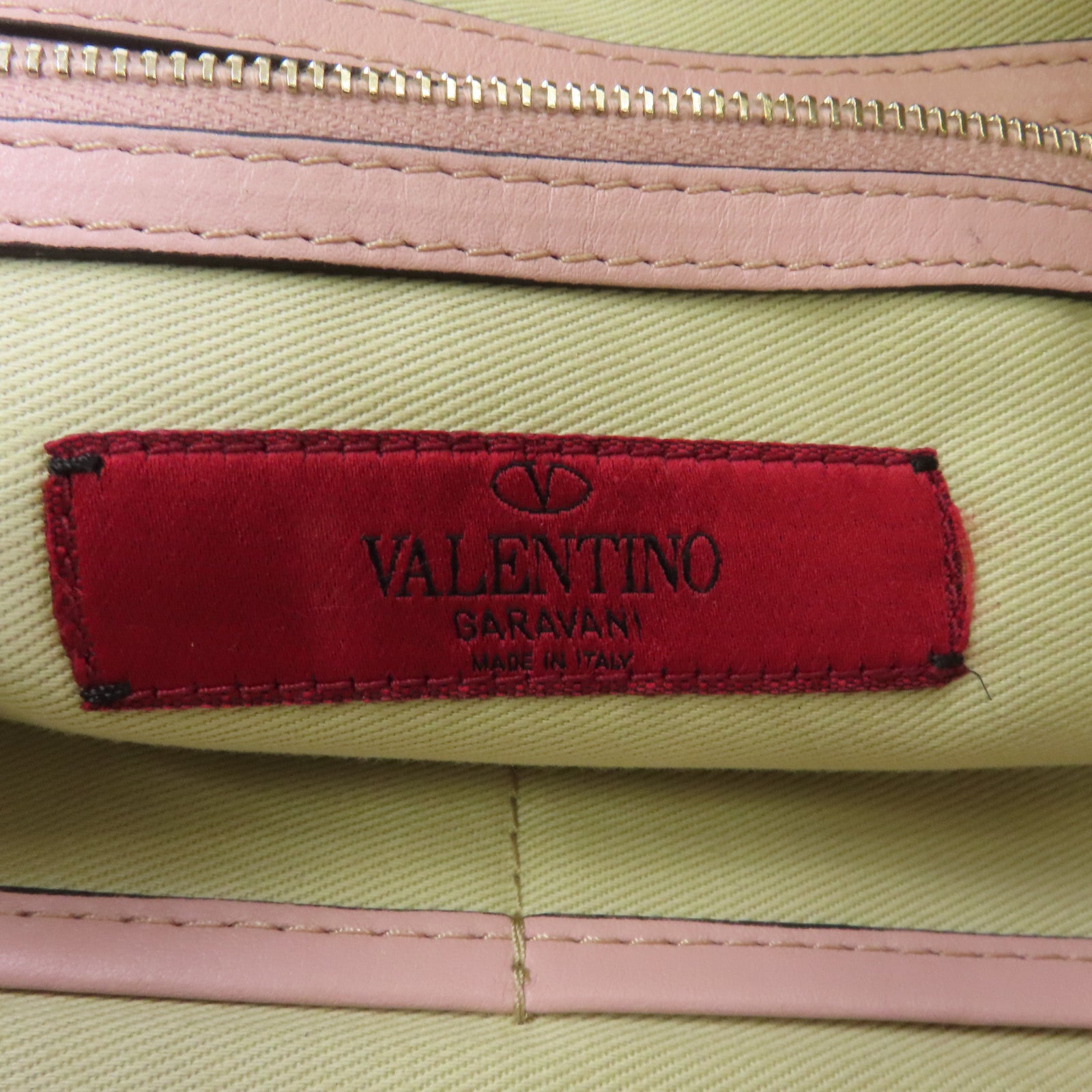 Valentino 【激減優惠】牛皮皮革Clutch Bag金扣手拿包粉紅色