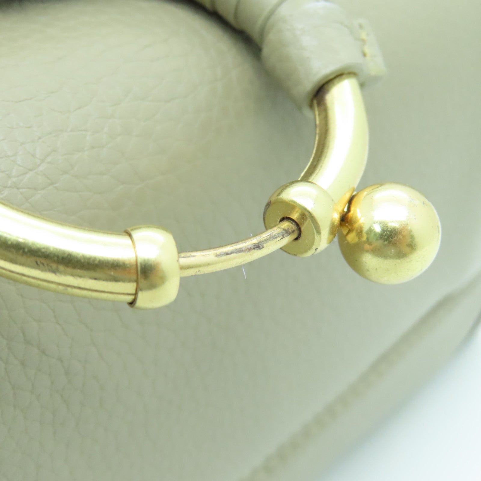 SEE BY CHLOE 牛皮皮革2way Shoulder Bag金扣手挽肩背兩用袋米色