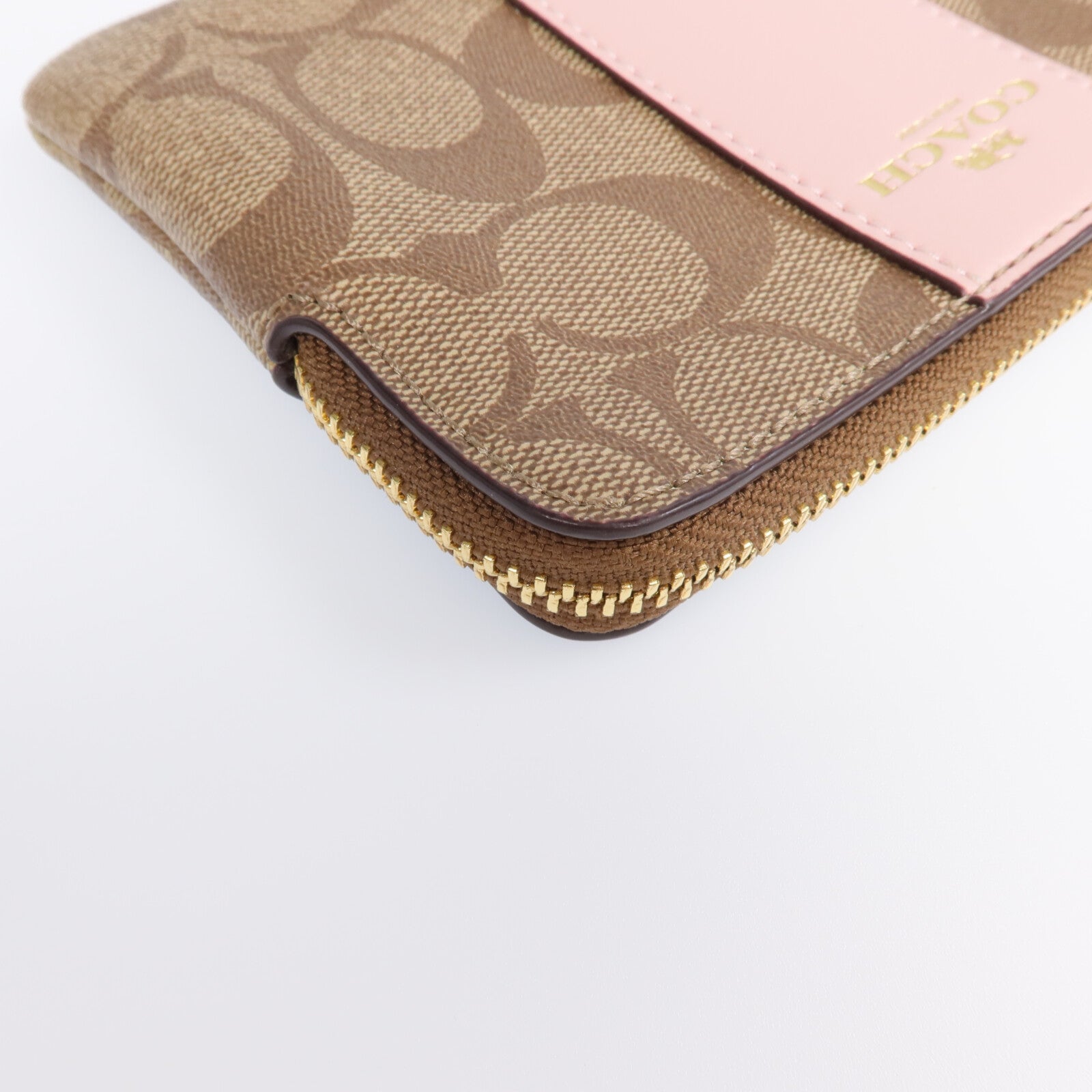 COACH 塗層帆布Pouch金扣錢包