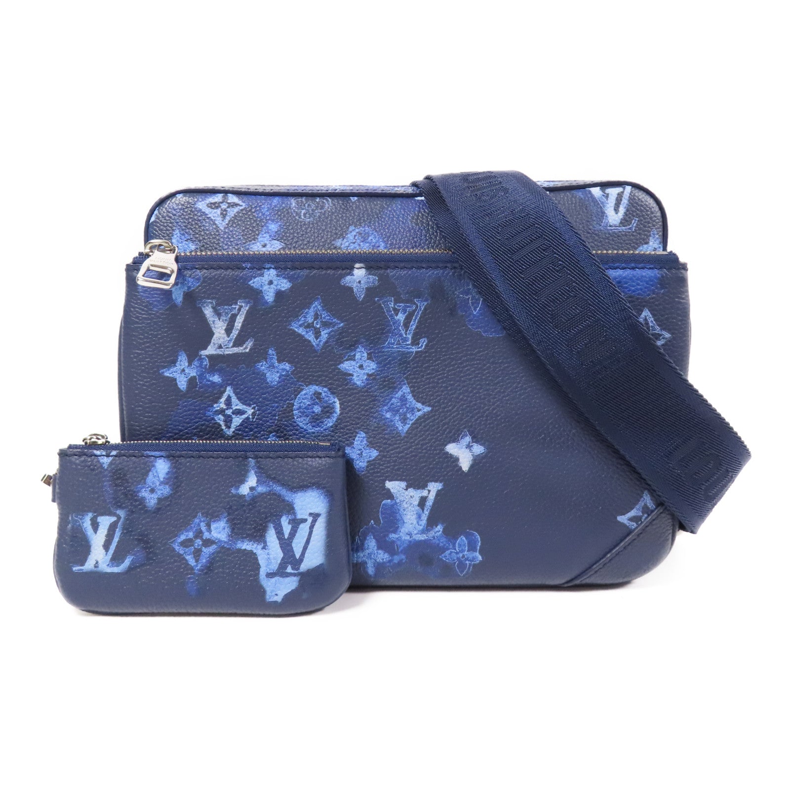 LOUIS VUITTON Monogram Watercolor Trio Messenger銀扣肩背袋