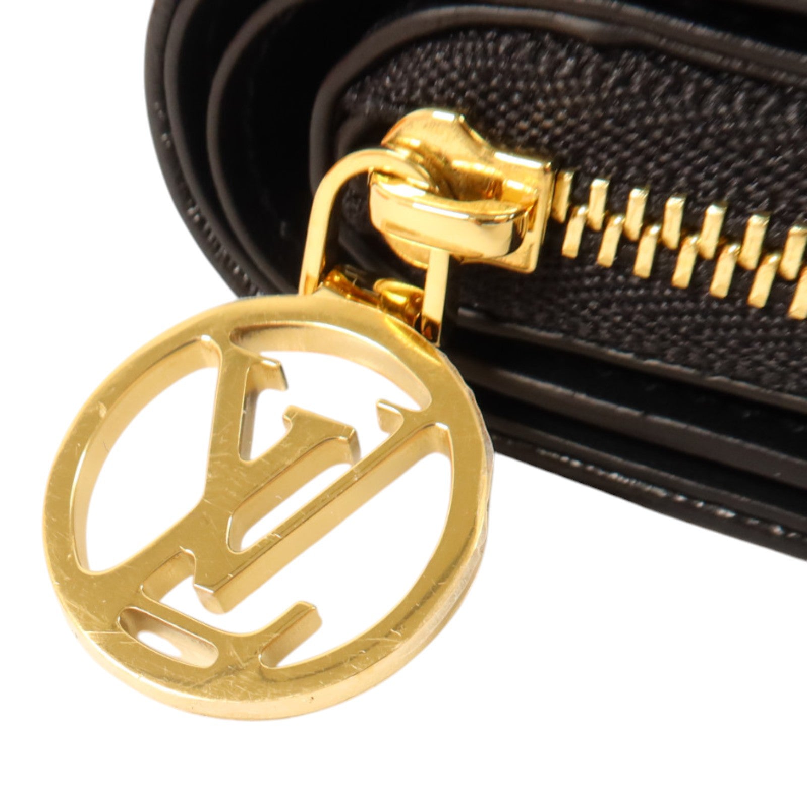 LOUIS VUITTON Monogram Embossed羊皮皮革LVxTM Lou Wallet金扣錢包