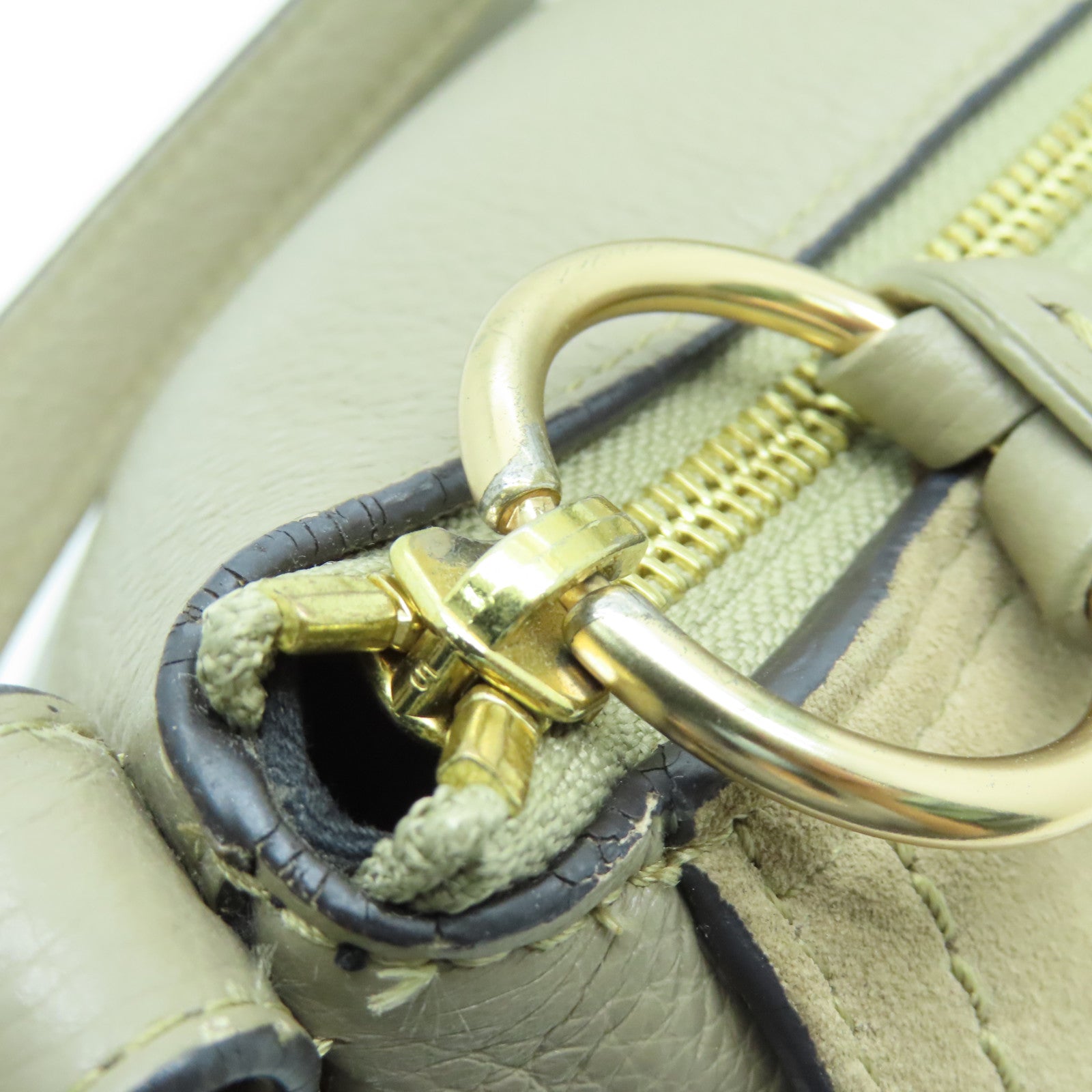 SEE BY CHLOE 牛皮皮革2way Shoulder Bag金扣手挽肩背兩用袋米色