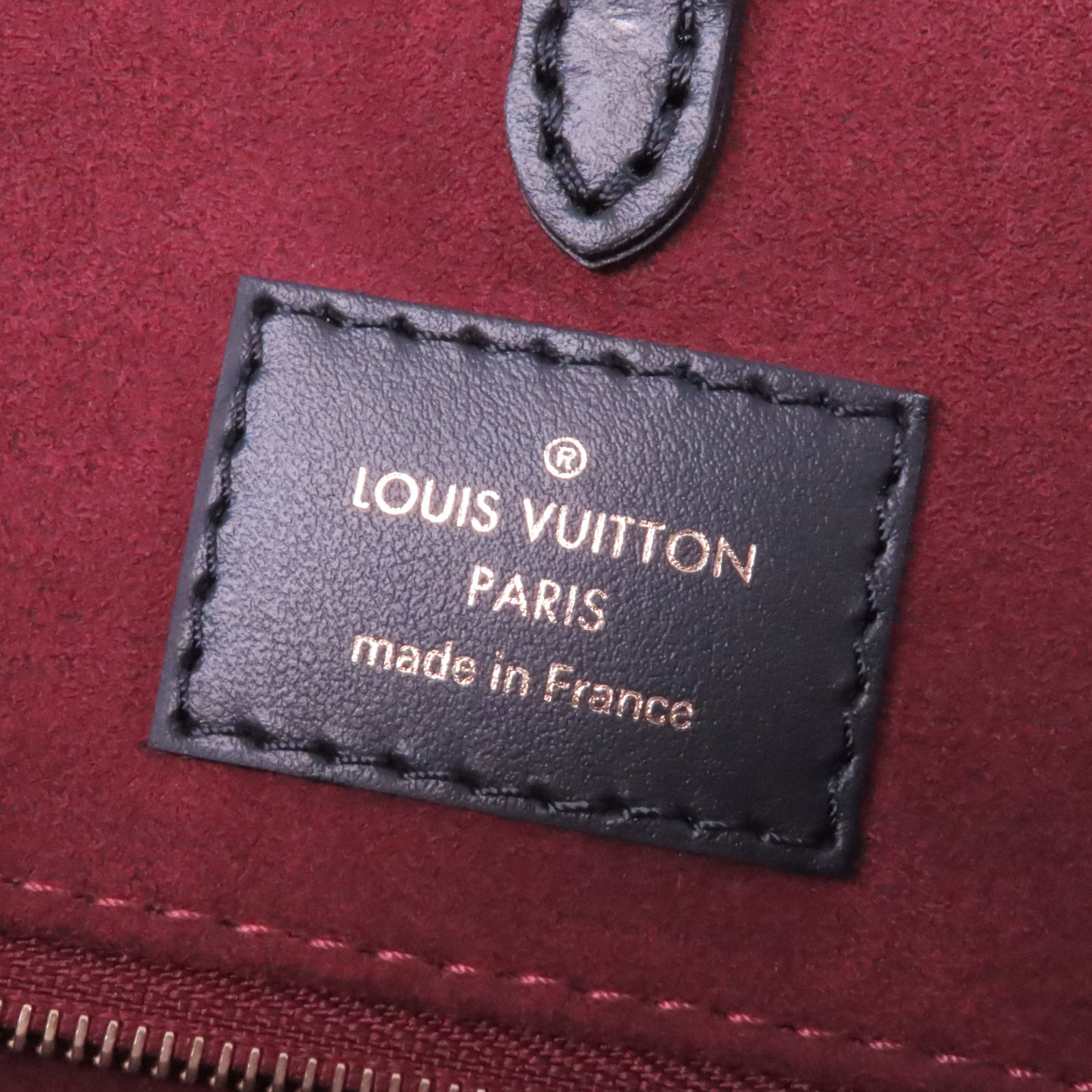 LOUIS VUITTON Monogram Empreinte On The Go 金扣手挽肩背兩用袋黑色