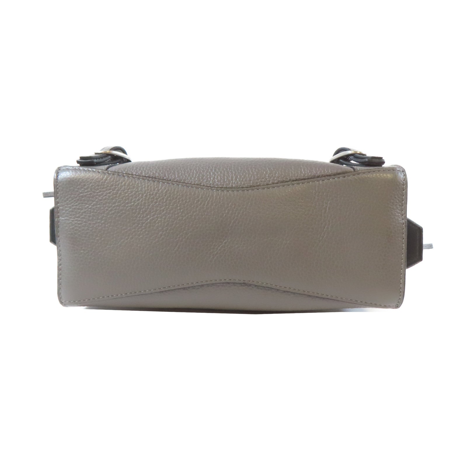 BALENCIAGA 【激減優惠】牛皮皮革Mini Neo Classic 2 Way Shoulder Bag銀扣手挽肩背兩用袋灰色