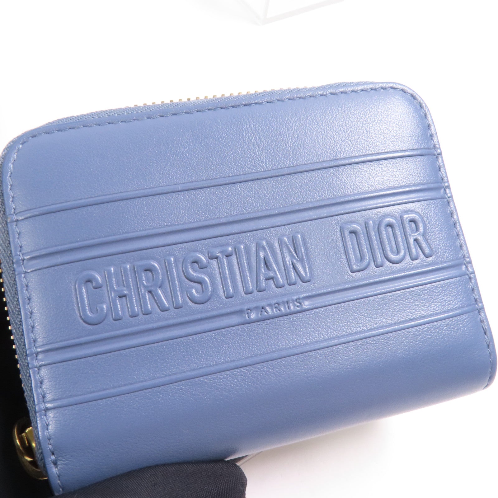 Dior 牛皮皮革Coin Case金扣零錢包