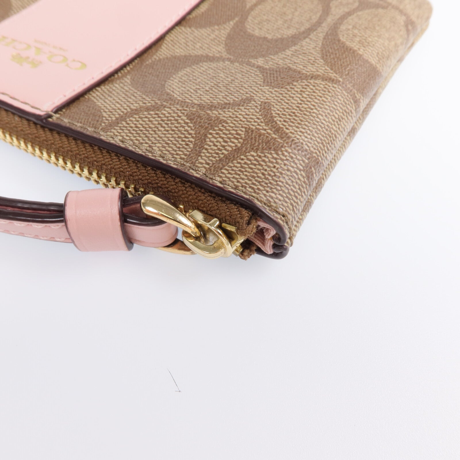 COACH 塗層帆布Pouch金扣錢包