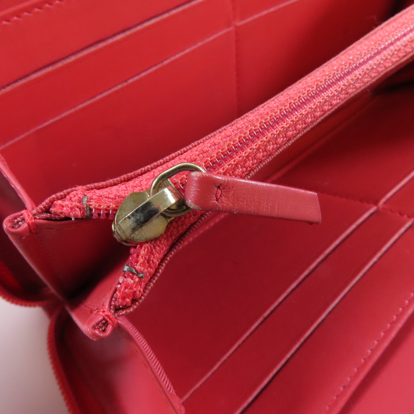 CHANEL 【激減優惠】Caviar皮革Long Wallet金扣長錢包粉紅色