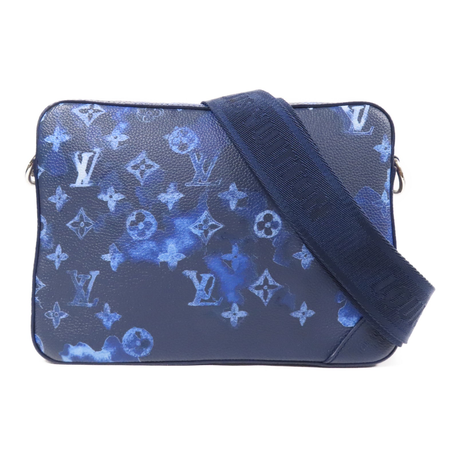 LOUIS VUITTON Monogram Watercolor Trio Messenger銀扣肩背袋