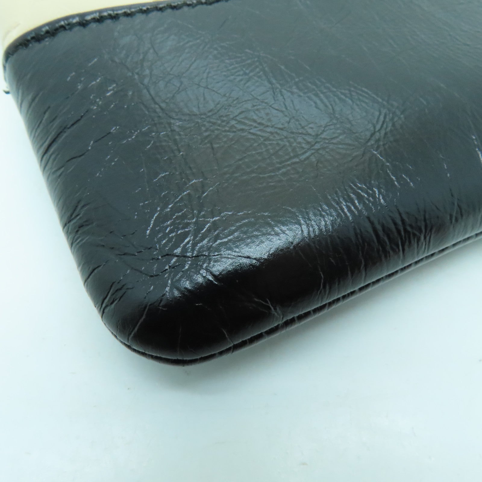 CHANEL 【激減優惠】菱格牛皮皮革Clutch Bag銀扣手拿包米色