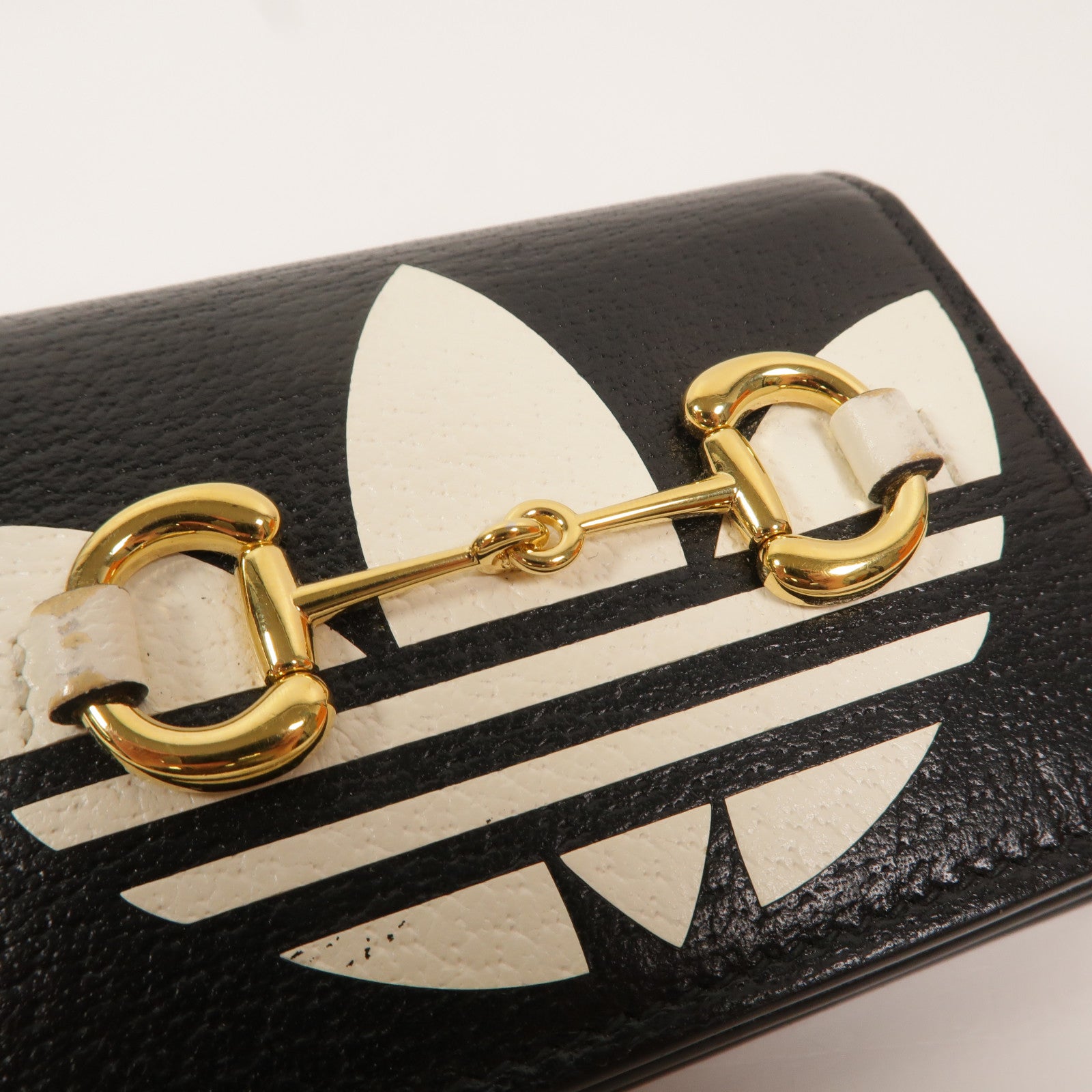 GUCCI 牛皮皮革GucciXAdidas Horsebit Card Case Wallet錢包