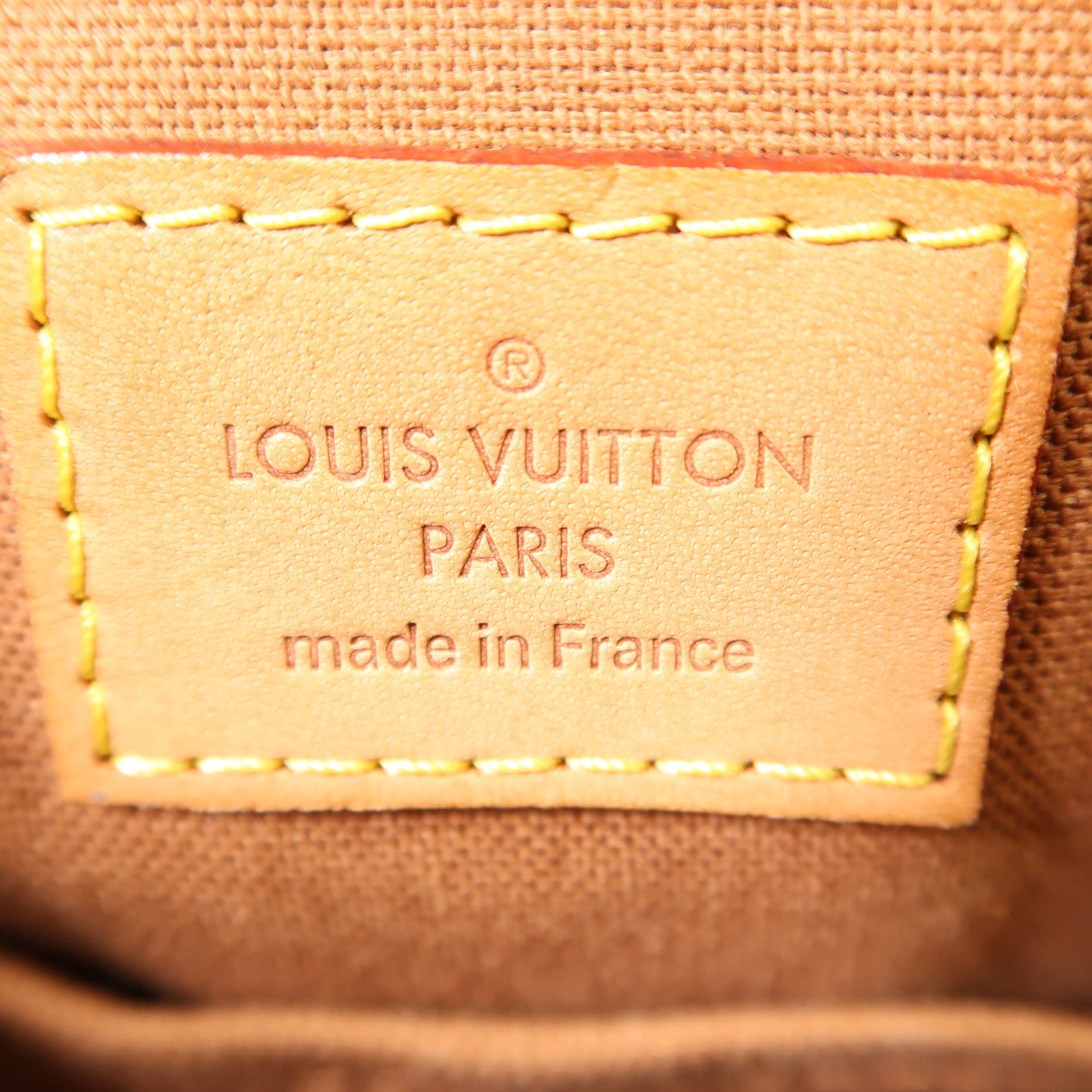 LOUIS VUITTON Monogram Tivoli PM金扣手挽袋棕色
