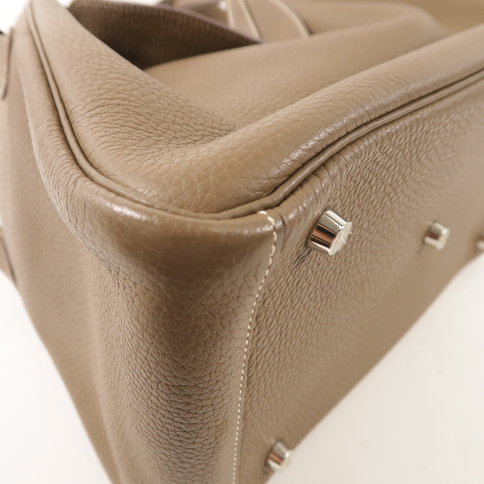 HERMES Clemence皮革Lindy 30肩背袋Etoupe
