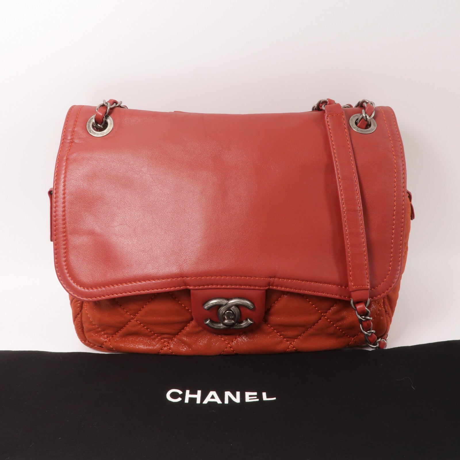 CHANEL 牛皮皮革Chain Shoulder鏈帶肩背袋