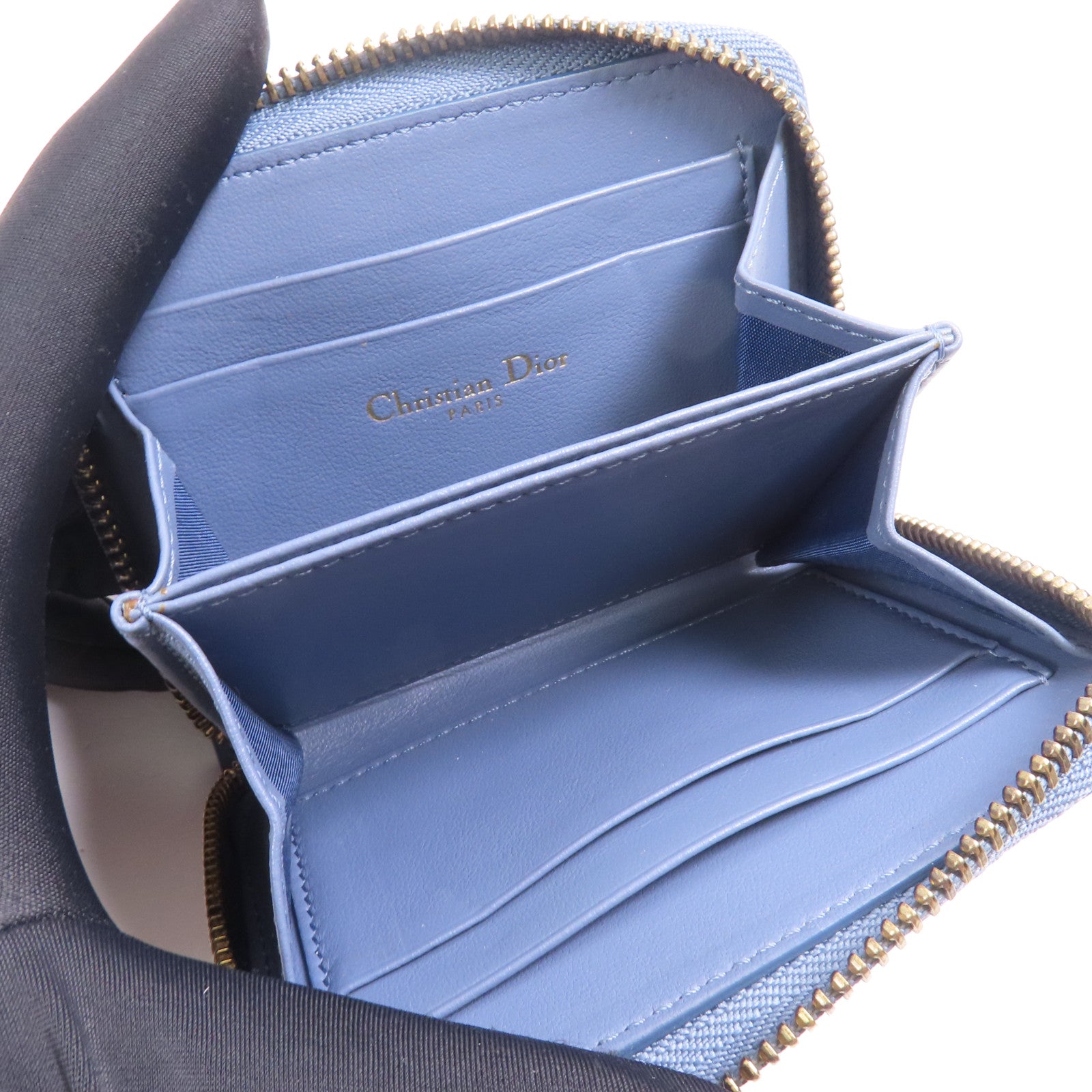 Dior 牛皮皮革Coin Case金扣零錢包