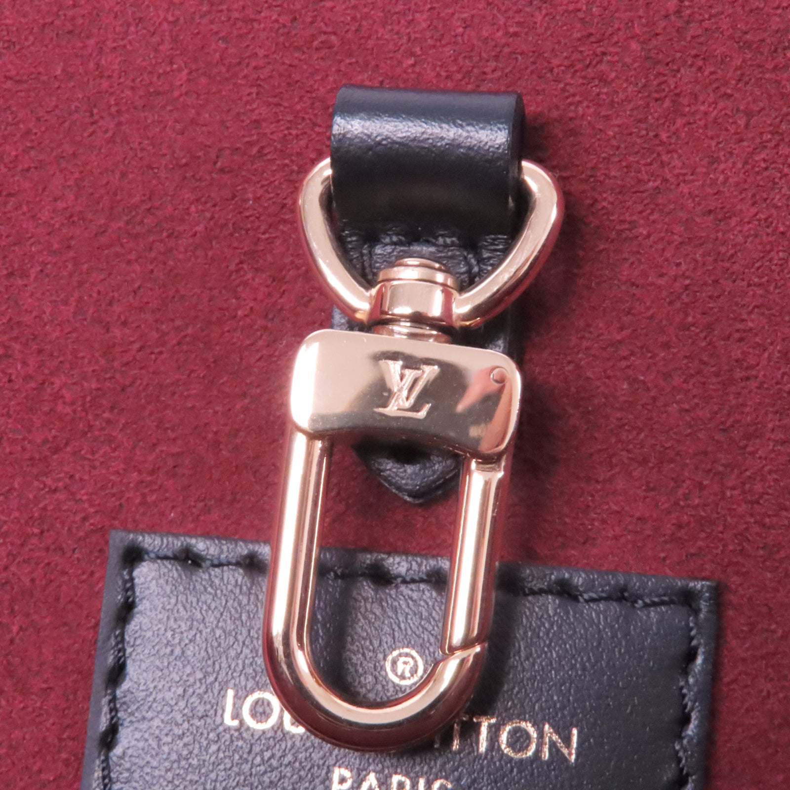 LOUIS VUITTON Monogram Empreinte On The Go 金扣手挽肩背兩用袋黑色