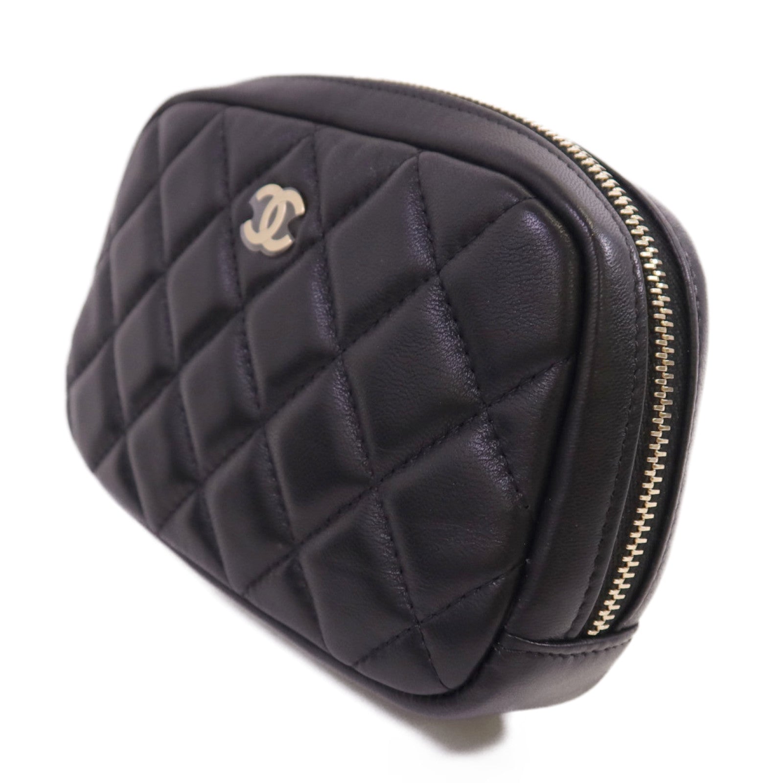 CHANEL 羊皮皮革Pouch金扣手拿包