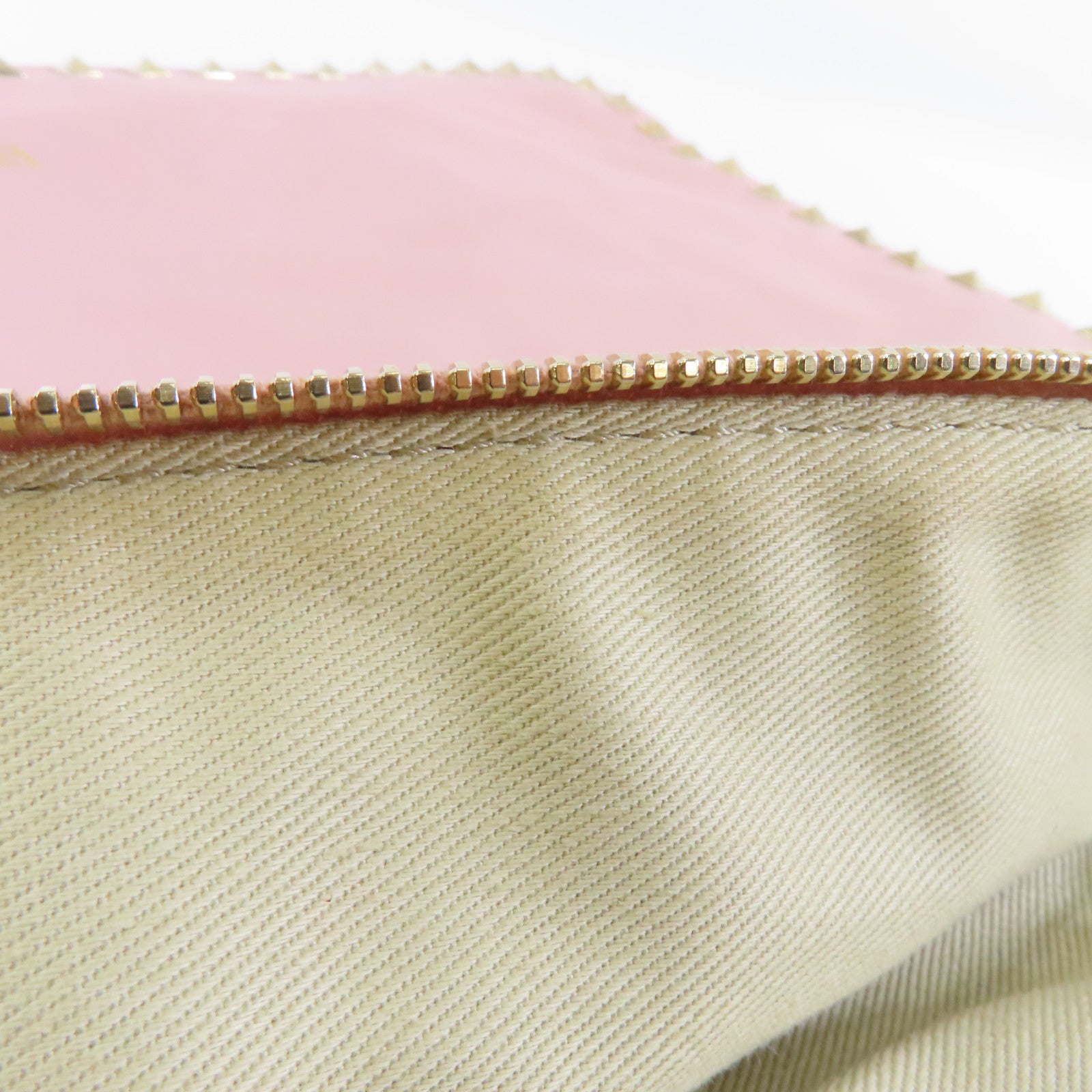 Valentino 【激減優惠】牛皮皮革Clutch Bag金扣手拿包粉紅色