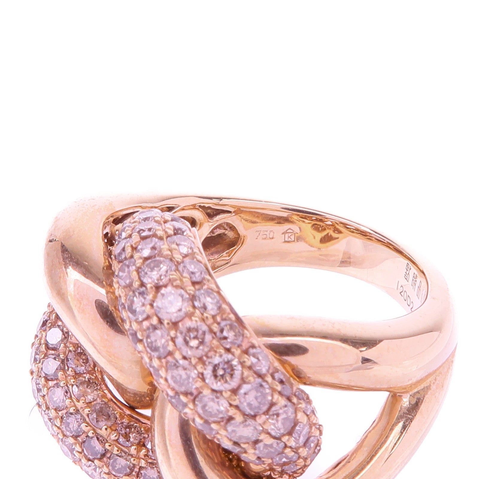 JEWELRY 18K玫瑰金Diamond Ring鑽石戒指US#4.75