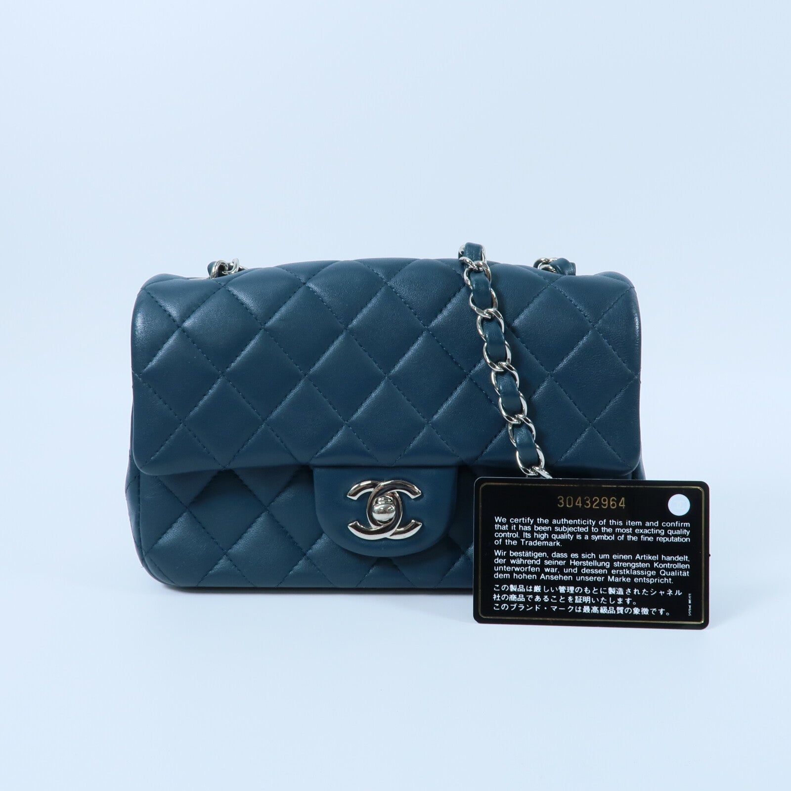 CHANEL 羊皮皮革Mini Classic 20鏈帶肩背袋
