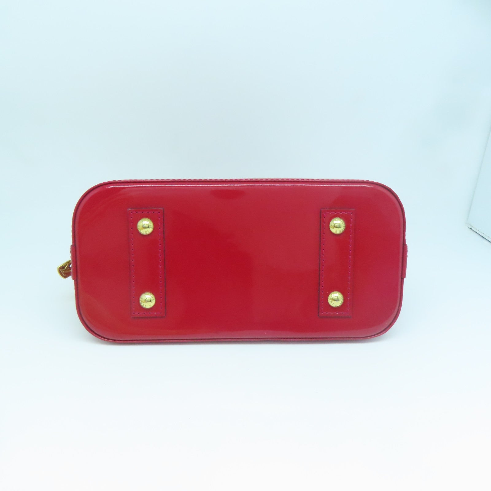 LOUIS VUITTON 【激減優惠】Monogram Vernis Alma BB金扣手挽肩背兩用袋紅色