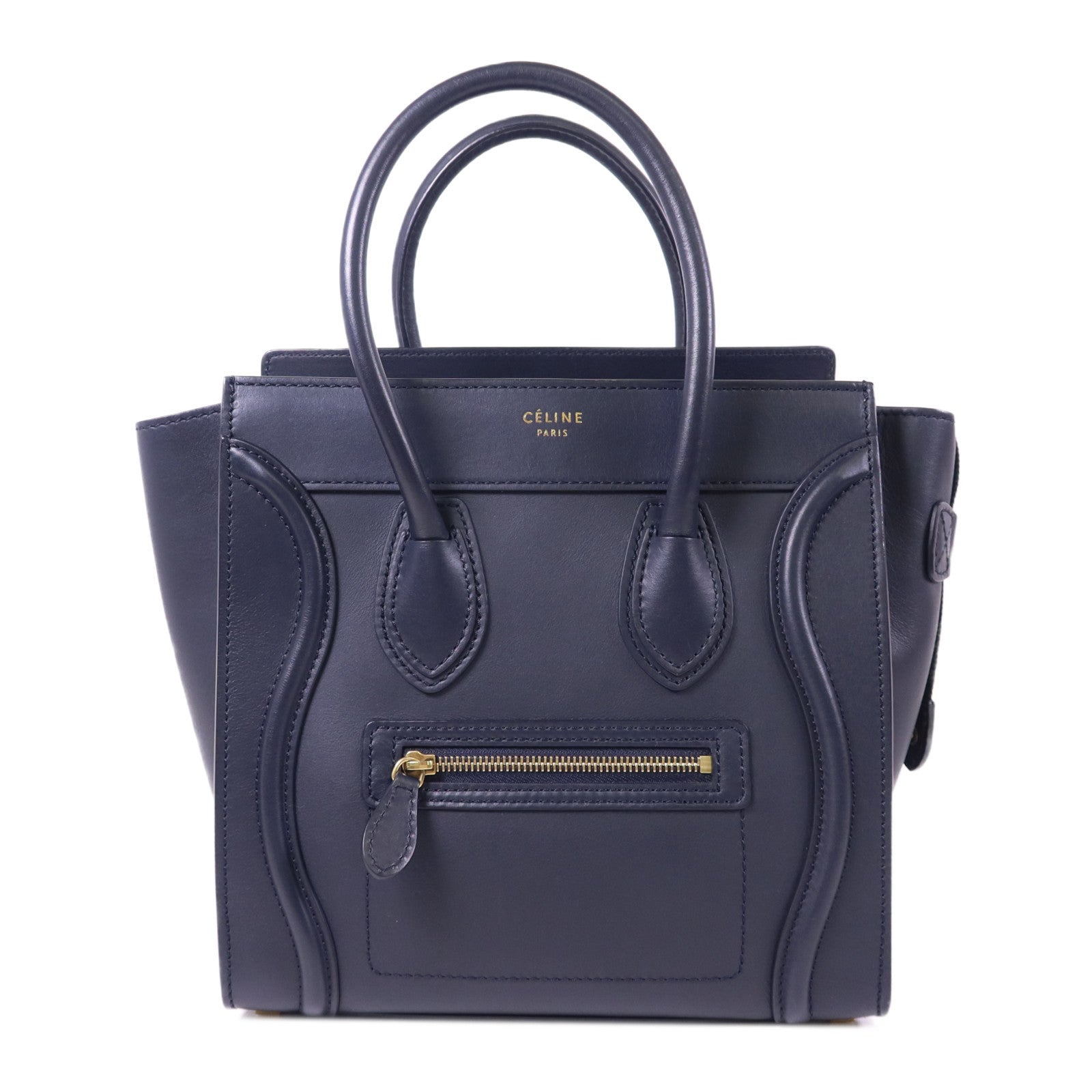 CELINE 牛皮皮革Micro Luggage金扣手挽袋