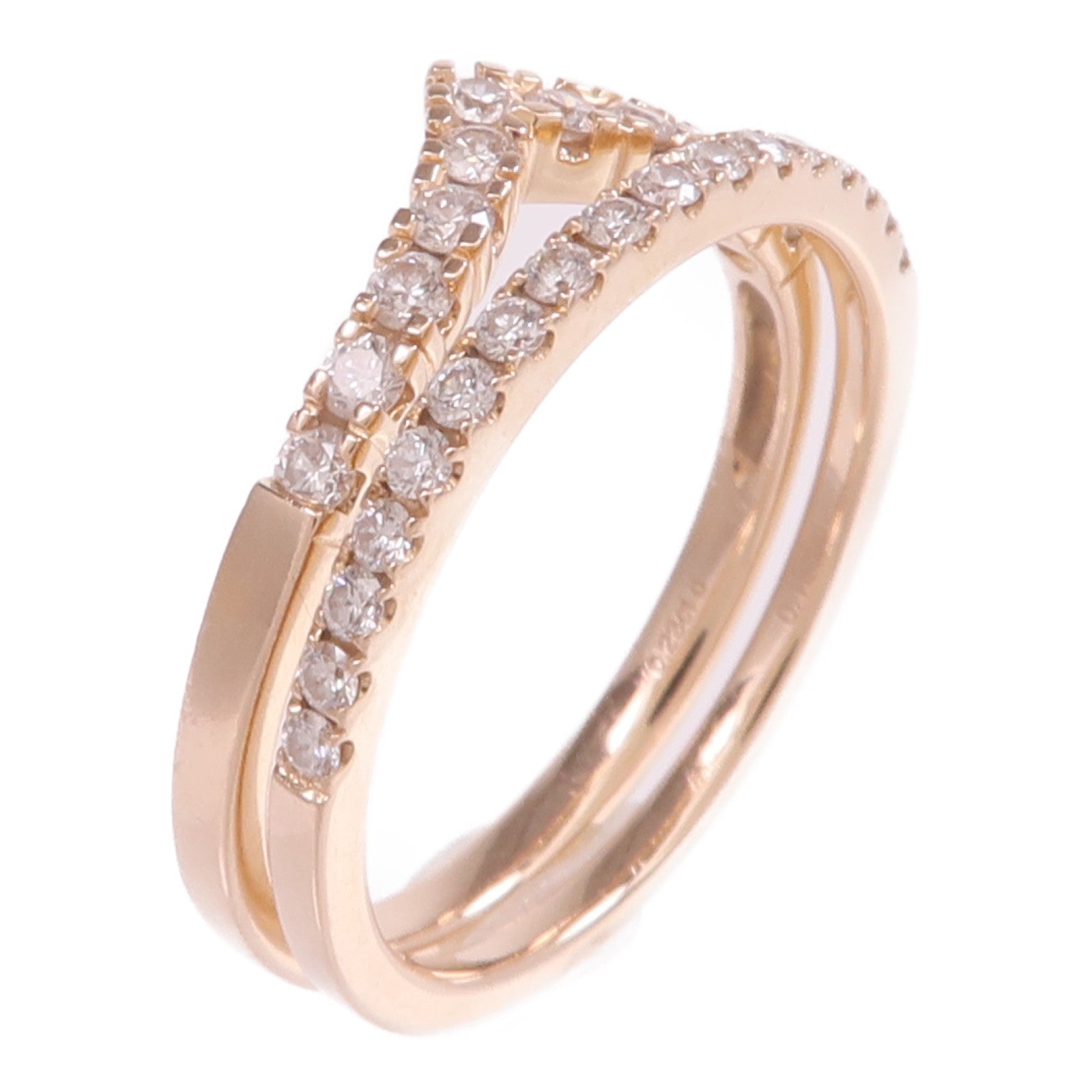JEWELRY 18K玫瑰金Diamond Ring Set鑽石戒指US#6.5/#7
