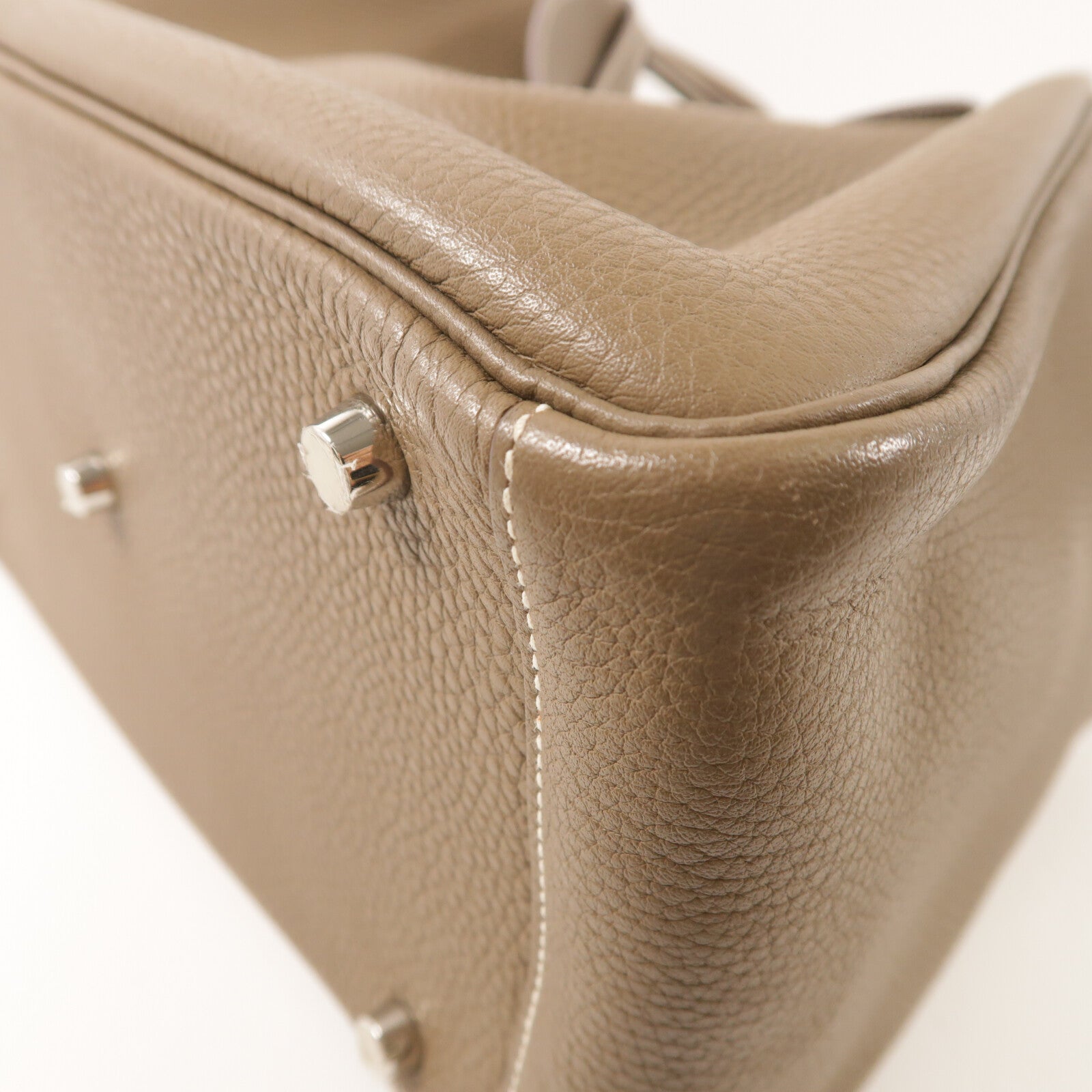 HERMES Clemence皮革Lindy 30肩背袋Etoupe